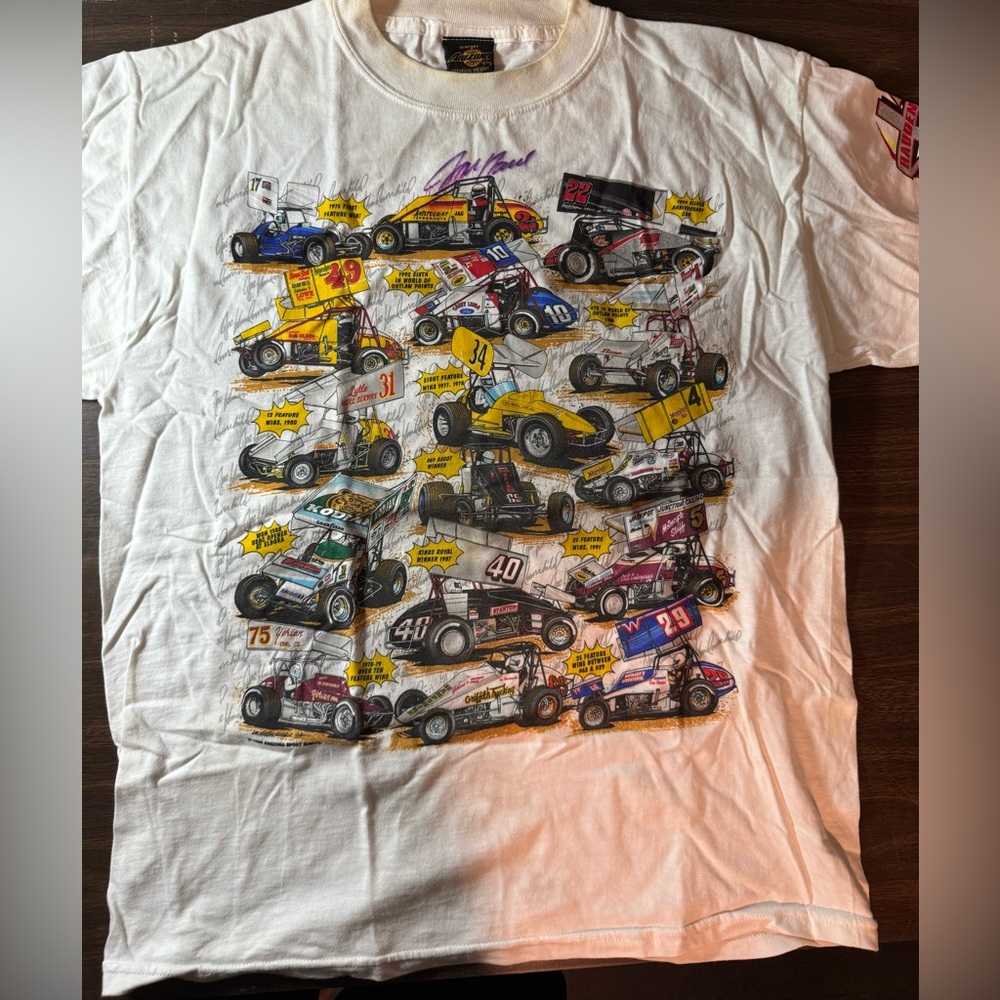 Vintage Sprint Car Racing Shirt Sz Large  Arizona Sport Shirts 1998 Autographed